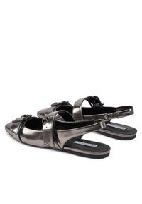 Karl Lagerfeld - KARL LAGERFELD Baleriny Konnie KL40186A Srebrny. Kolor: srebrny. Materiał: skóra #4