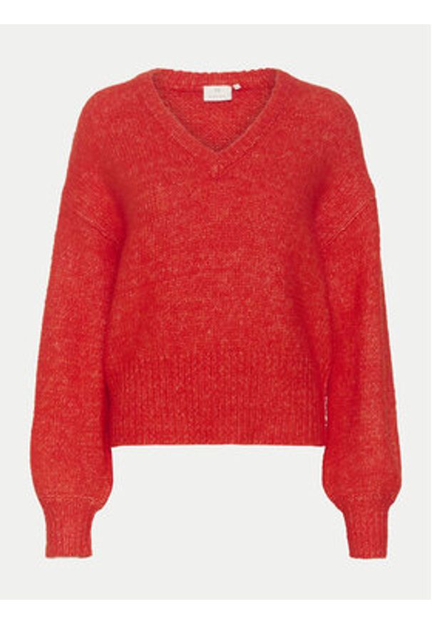 Kaffe Sweter Trina 10508973 Czerwony Loose Fit. Kolor: czerwony. Materiał: syntetyk