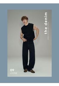 Reserved - Jeansy loose z efektem sprania - czarny. Kolor: czarny #1