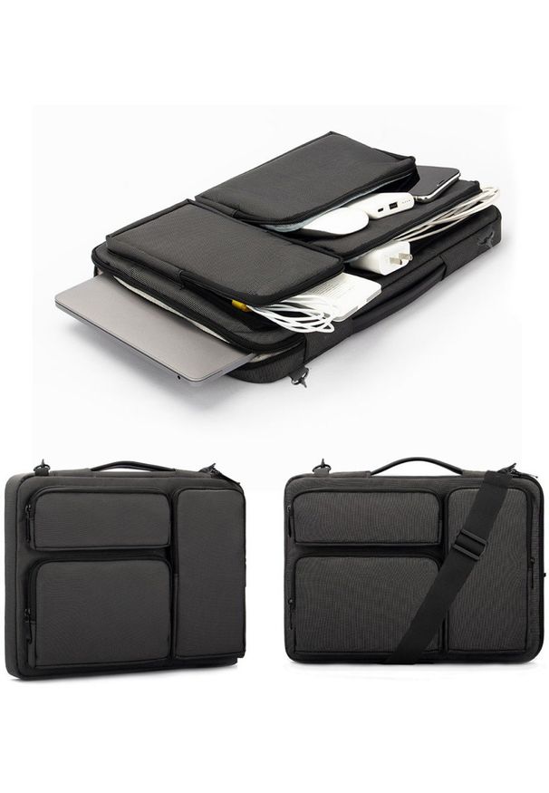 SUPERO - Torba na laptopa Supero 15.6, czarna. Kolor: czarny