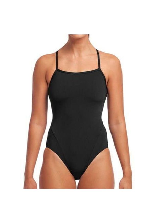 FUNKITA - Funkita STILL BLACK - damski kostium do pływania Single Strap. Kolor: czarny