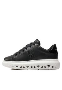 Karl Lagerfeld - KARL LAGERFELD Sneakersy KL64530N Czarny. Kolor: czarny. Materiał: skóra