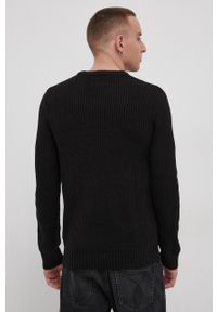 Jack & Jones Sweter męski kolor czarny. Okazja: na co dzień. Kolor: czarny. Materiał: dzianina. Długość rękawa: długi rękaw. Długość: długie. Wzór: ze splotem. Styl: casual #4