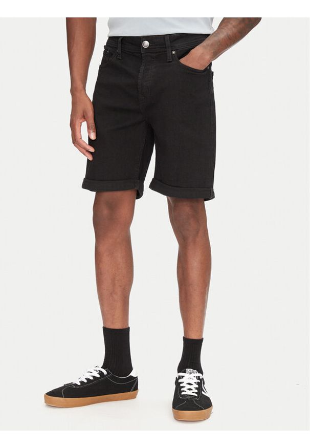 Jack & Jones Szorty jeansowe Rick 12269497 Czarny Regular Fit. Kolor: czarny. Materiał: bawełna