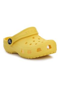 Klapki Crocs Classic Kids Clog T 206990-7C1 żółte. Kolor: żółty. Materiał: materiał, syntetyk. Sezon: lato. Styl: klasyczny