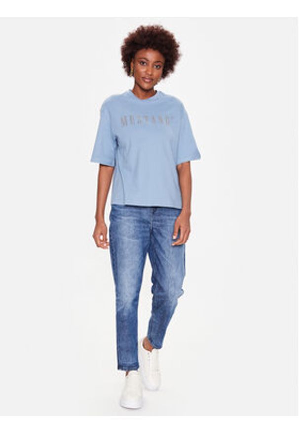 Mustang Jeansy Charlotte 1013597 Granatowy Mom Fit. Kolor: niebieski