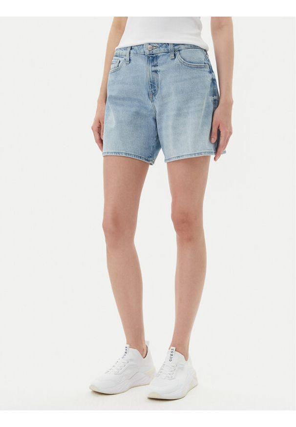 Guess Szorty jeansowe W5GD1A D4K30 Niebieski Regular Fit. Kolor: niebieski. Materiał: bawełna