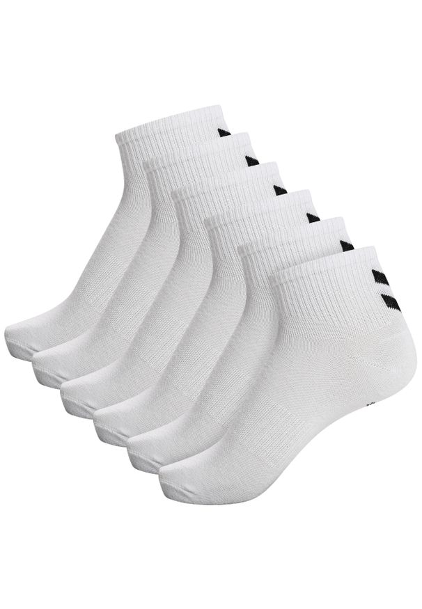 Hummel Skarpetki ZESTAW 6-Pack Z SZEWRONAMI MID CUT. Kolor: biały