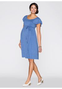 bonprix - Sukienka shirtowa ciążowa ze zrównoważonej wiskozy. Kolekcja: moda ciążowa. Kolor: niebieski. Materiał: wiskoza. Sezon: lato #1