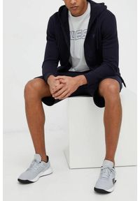 Guess - GUESS Granatowa bluza męska rozpinana Aldwin. Kolor: niebieski #4