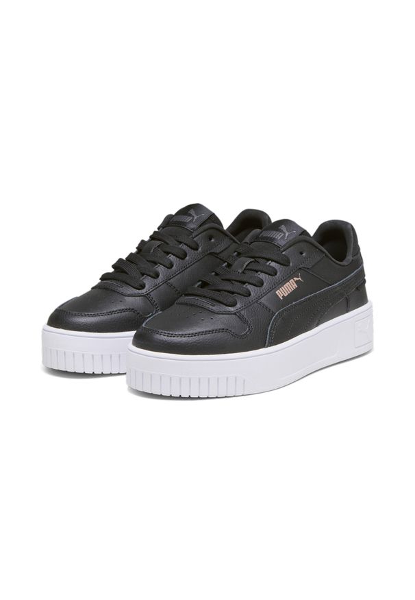 Puma - Młodzieżowe sneakersy Carina Street PUMA Black Rose Gold White Metallic. Kolor: czarny, szary, wielokolorowy. Sezon: lato. Sport: turystyka piesza