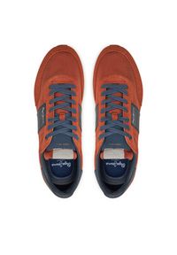 Pepe Jeans Sneakersy PMS60020 Brązowy. Kolor: brązowy. Materiał: zamsz, skóra #4