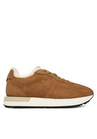 Hugo - HUGO Sneakersy Kiria 50552652 Brązowy. Kolor: brązowy. Materiał: skóra, zamsz