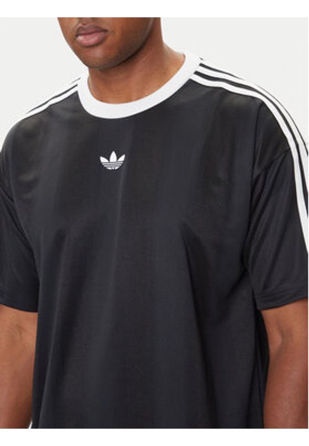 Adidas - adidas T-Shirt adicolor Jacquard JW5876 Czarny Loose Fit. Kolor: czarny. Materiał: syntetyk