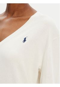 Polo Ralph Lauren Sweter 211972105002 Écru Straight Fit. Typ kołnierza: polo. Materiał: bawełna #5