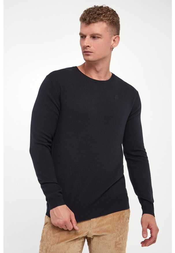 Karl Lagerfeld - Sweter męski wełniany KARL LAGERFELD. Materiał: wełna