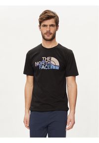 The North Face T-Shirt Mountain Line NF0A87NT Czarny Regular Fit. Kolor: czarny. Materiał: bawełna