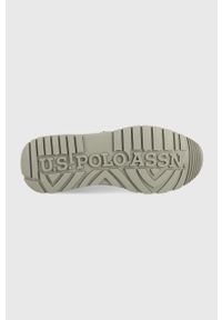 U.S. Polo Assn. sneakersy kolor srebrny. Zapięcie: sznurówki. Kolor: srebrny. Materiał: guma. Obcas: na platformie