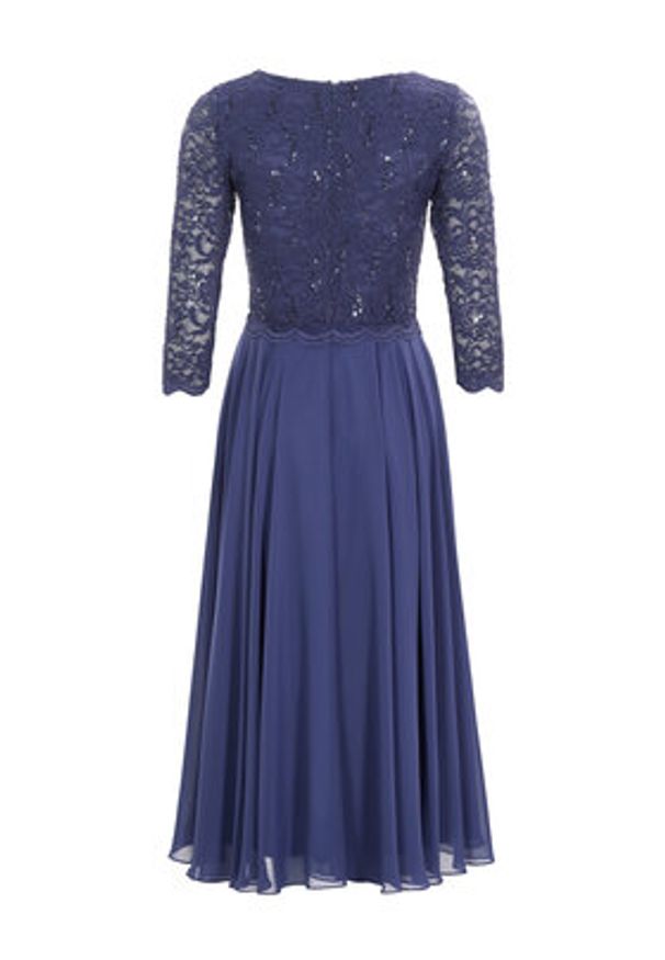 Swing Sukienka koktajlowa 5AI08900 Niebieski Regular Fit. Kolor: niebieski. Materiał: syntetyk. Styl: wizytowy