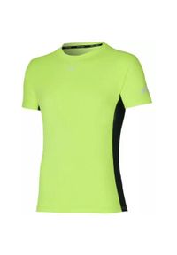 Koszulka sportowa męska Mizuno Sun Protect Tee ochrona UPF 50+u. Kolor: zielony, wielokolorowy, żółty #1