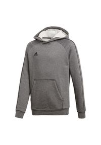 Adidas - Bluza dla dzieci adidas Core 18 Hoody Junior szara. Kolor: wielokolorowy, szary, czarny