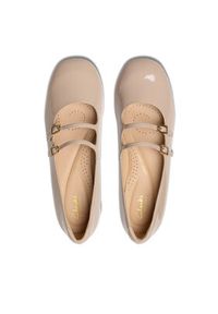 Clarks Półbuty 26181313 Beżowy. Kolor: beżowy. Materiał: lakier, skóra #7