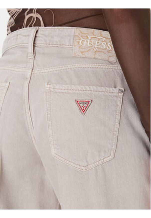Guess Jeansy W5RA96 WFD53 Beżowy Palazzo Fit. Kolor: beżowy