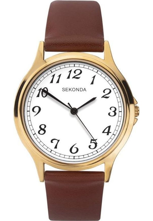 Zegarek Sekonda Zegarek męski 1684 brązowy. Kolor: brązowy