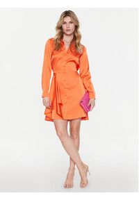 Guess Sukienka koszulowa Alya W2BK83 WF1T2 Pomarańczowy Regular Fit. Kolor: pomarańczowy. Materiał: syntetyk. Typ sukienki: koszulowe #5
