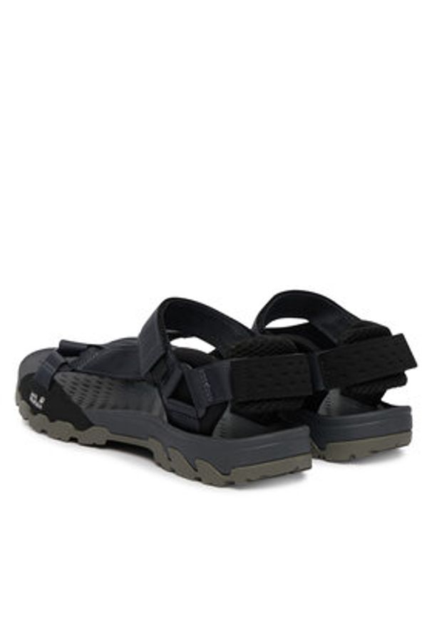 Jack Wolfskin Sandały Ridge A65590 Czarny. Kolor: czarny. Materiał: materiał