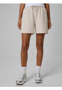 4f - 4F Spodenki dresowe z modalem damskie - białe S. Stan: podwyższony. Kolor: biały. Materiał: dresówka. Sezon: lato #2