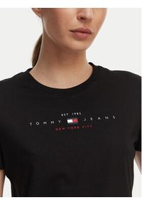 Tommy Jeans T-Shirt Linear Ss Tee DW0DW22789 Czarny Regular Fit. Kolor: czarny. Materiał: bawełna #4