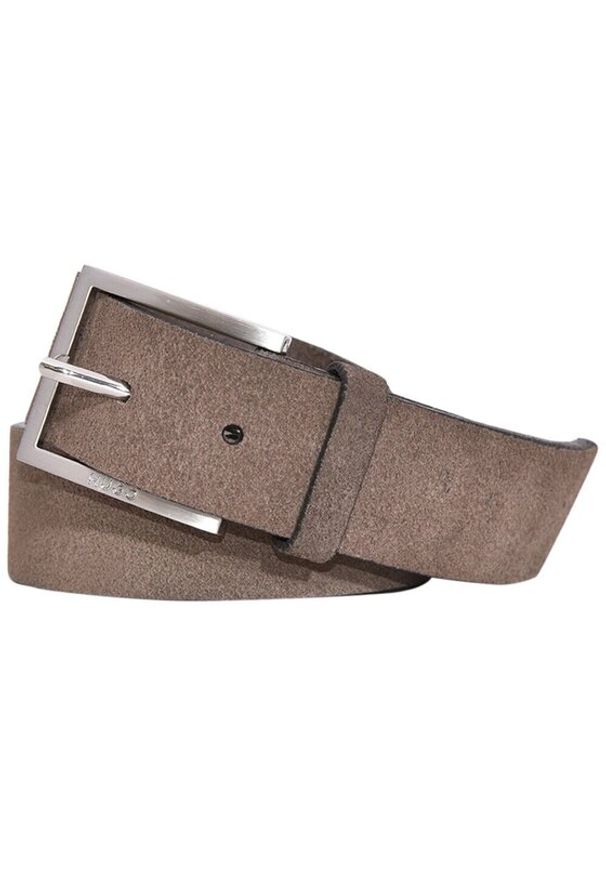 Hugo - HUGO Pasek Męski 50497455 Brązowy. Kolor: brązowy. Materiał: skóra, zamsz