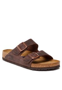 Birkenstock Klapki Arizona Bs 0452761 Brązowy. Kolor: brązowy. Materiał: skóra, nubuk