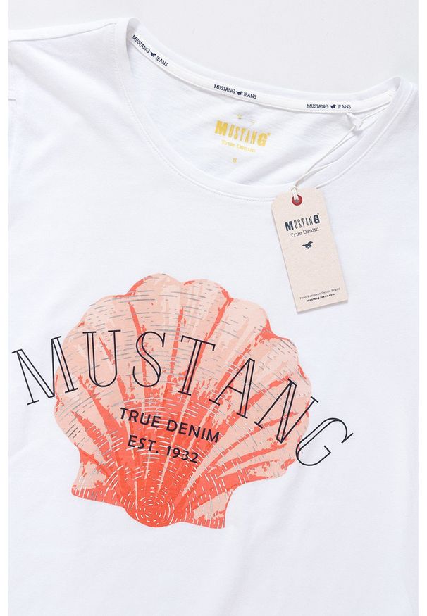 Mustang - MUSTANG T SHIRT DAMSKI Alina C Foilprint 1009473 2045. Wzór: nadruk