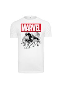 Koszulka Urban Classics Avengers Smashing Hulk. Kolor: biały. Wzór: motyw z bajki #1