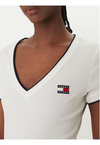 Tommy Jeans T-Shirt DW0DW22275 Biały Slim Fit. Kolor: biały. Materiał: bawełna #2