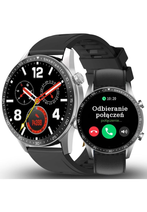 Gravity - Zegarek męski SMARTWATCH GRAVITY GT10-7 SR/BK/BK LEATHER PROF. Rodzaj zegarka: smartwatch