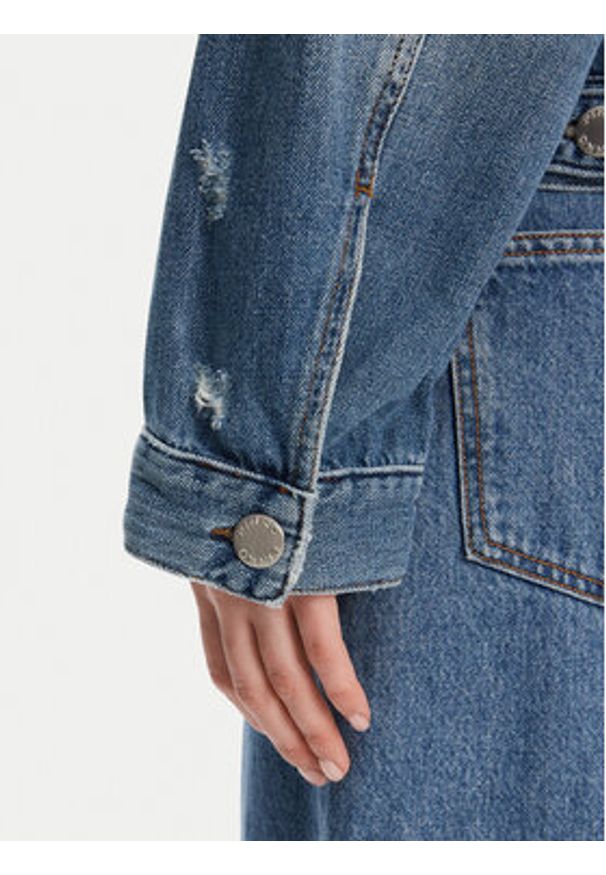 Pinko - PINKO Kurtka jeansowa Gaborone 104644 Niebieski Regular Fit. Kolor: niebieski. Materiał: bawełna