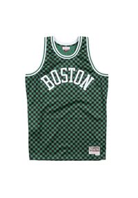 Mitchell & Ness - Jersey Boston Celtics checked b&r. Kolor: zielony, czarny, wielokolorowy. Materiał: jersey. Sport: koszykówka #1
