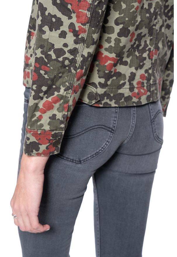 Lee - KURTKA JEANSOWA DAMSKA LEE MILITARY OVERSHIRT REGULAR L51BSBQY 112111517. Materiał: jeans