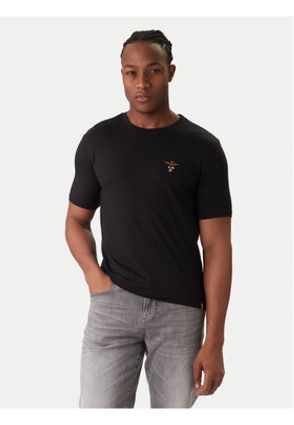 Aeronautica Militare Komplet t-shirtów AM1UTI001B Czarny Regular Fit. Kolor: czarny. Materiał: bawełna