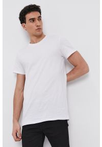 Resteröds T-shirt bawełniany (2-pack) kolor biały gładki. Okazja: na co dzień. Kolor: biały. Materiał: bawełna. Wzór: gładki. Styl: casual
