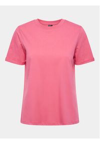 Pieces T-Shirt Ria 17086970 Różowy Regular Fit. Kolor: różowy. Materiał: bawełna #7