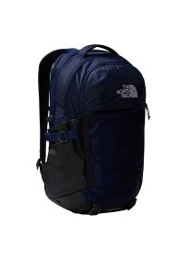 Plecak The North Face Recon 0A52SH53Z1 - granatowy. Kolor: niebieski. Materiał: nylon, poliester. Wzór: paski, aplikacja. Styl: casual, biznesowy