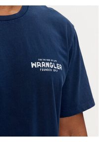 Wrangler T-Shirt Graphic 112350530 Granatowy Regular Fit. Kolor: niebieski. Materiał: bawełna #5