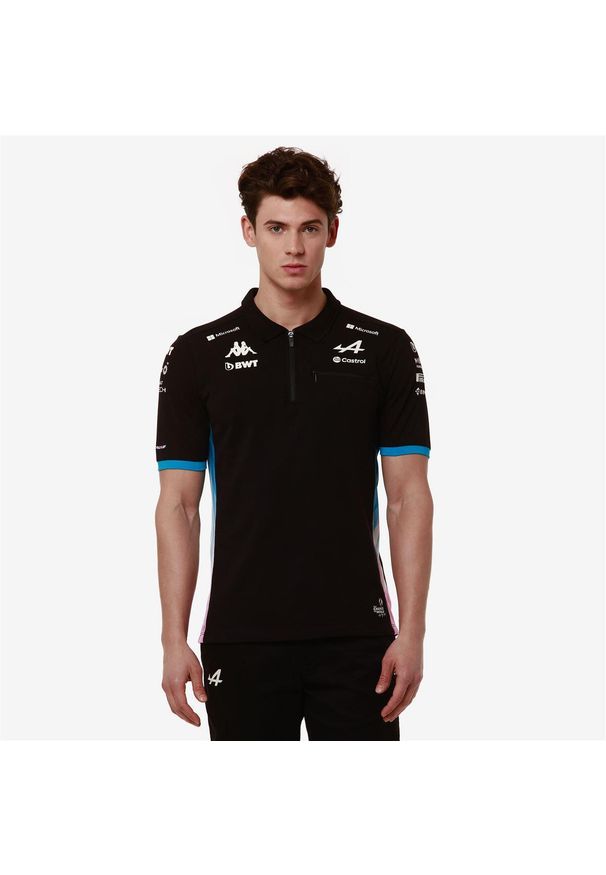 Kappa - Polo Alpine F1 Adram 2024. Typ kołnierza: polo. Kolor: wielokolorowy, czarny, czerwony, różowy