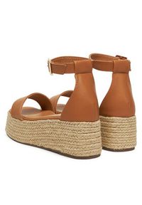 DeeZee Espadryle Q020 Brązowy. Kolor: brązowy. Materiał: skóra #6