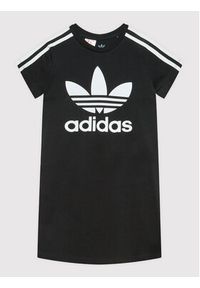 Adidas - adidas Sukienka codzienna adicolor HK0289 Czarny Slim Fit. Okazja: na co dzień. Kolor: czarny. Materiał: bawełna. Typ sukienki: proste. Styl: casual