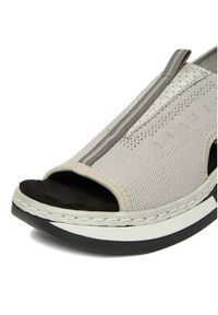 Rieker Sandały CEO-V59B5-90 Szary. Kolor: szary. Materiał: materiał #2